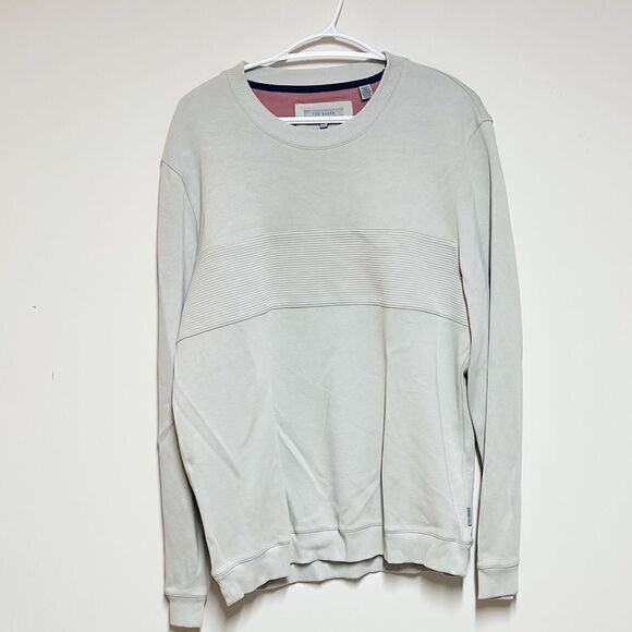 Ted Baker London Seekwal Crewneck Sweater in Stone Beige SZ 5 Mens XL - Picture 1 of 7